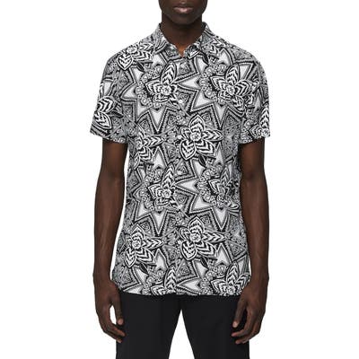 Selected Homme Vega Slim Fit Short Sleeve Button-Up Shirt, White