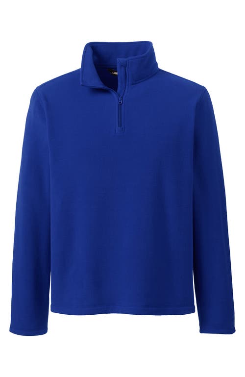 Shop Lands' End School Uniform Young  Lightweight Fleece Quarter Zip Pullover In Cobalt