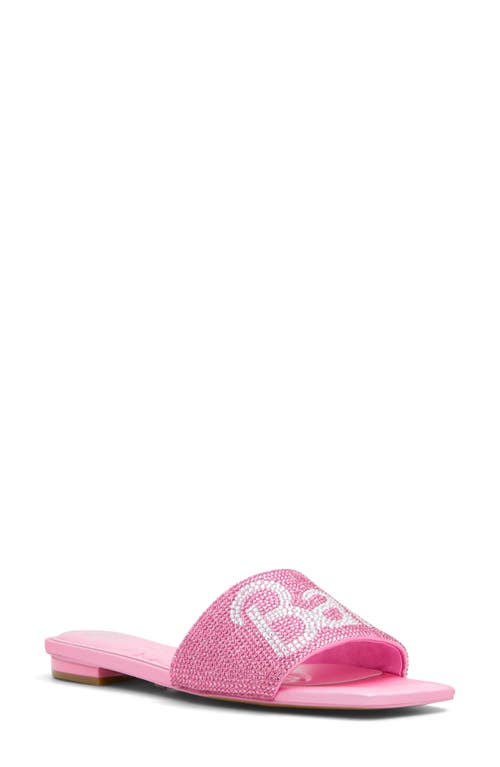 Aldo X Barbie Ville Slide Sandal In Satin Pink