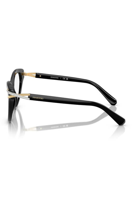 Swarovski 53mm Cat Eye Optical Glasses In Black