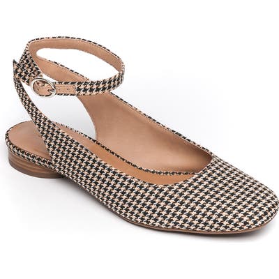Bernardo Ellie Ankle Strap Flat, Beige