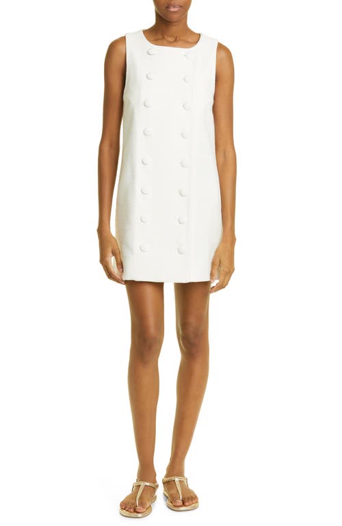 Lisa Marie Fernandez Double Breasted Textured Cotton Blend Minidress in White