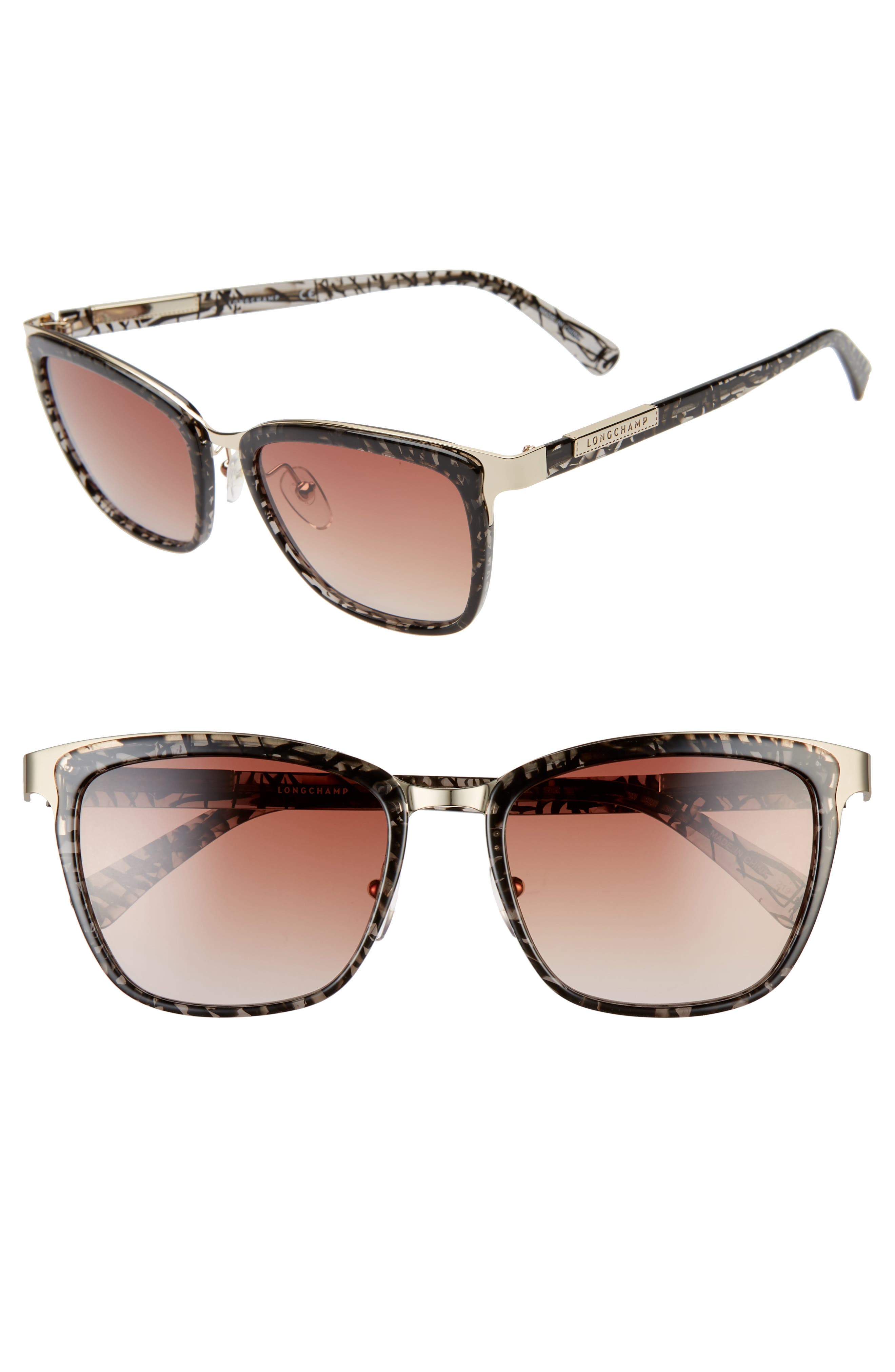 Longchamp Heritage 54mm Gradient Sunglasses Nordstrom