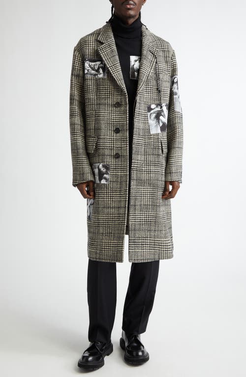 Takahiromiyashita The Soloist Takahiromiyashita Thesoloist. Chesterfield Houndstooth Wool Coat In Grencheck
