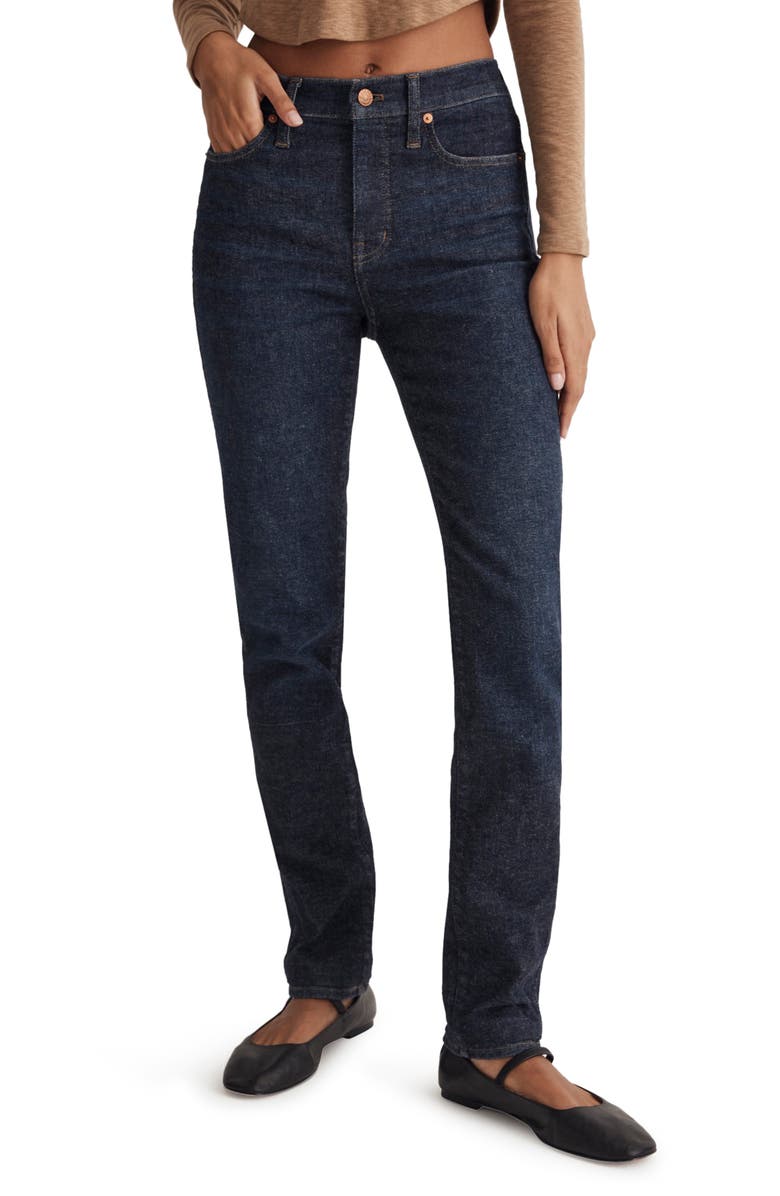 Madewell Mid Rise Stovepipe Jeans, Main, color, Dalesford Wash