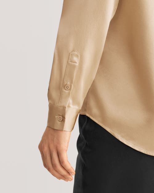 LILYSILK LILYSILK BASIC CONCEALED PLACKET SILK SHIRT
