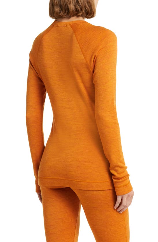Shop Smartwool Classic Thermal Long Sleeve Merino Wool Base Layer T-shirt In Marmalade Heather