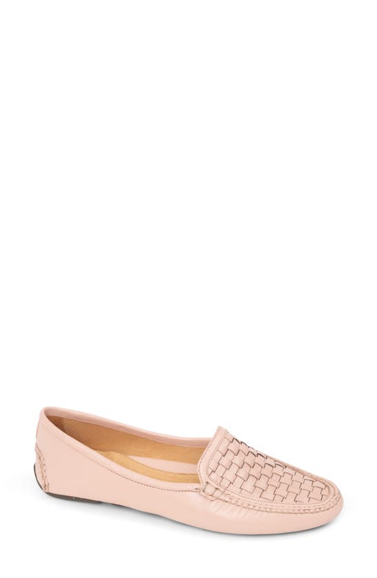 Shop Patricia Green Kelly Woven Driving Loafer In Nude