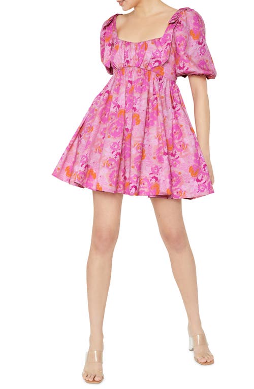 LIKELY Martinique Floral Fit & Flare Minidress in Pink Multi