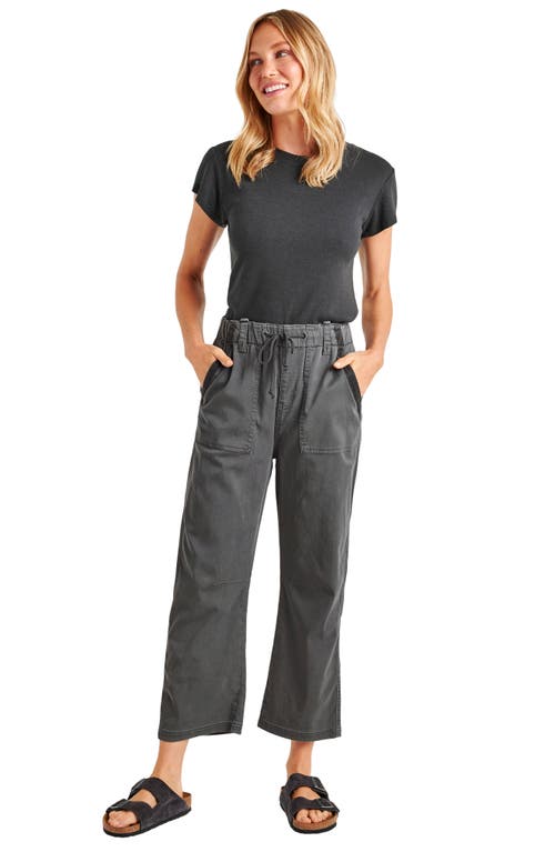 Shop Splendid Gianna Crop Drawstring Pants In Stone