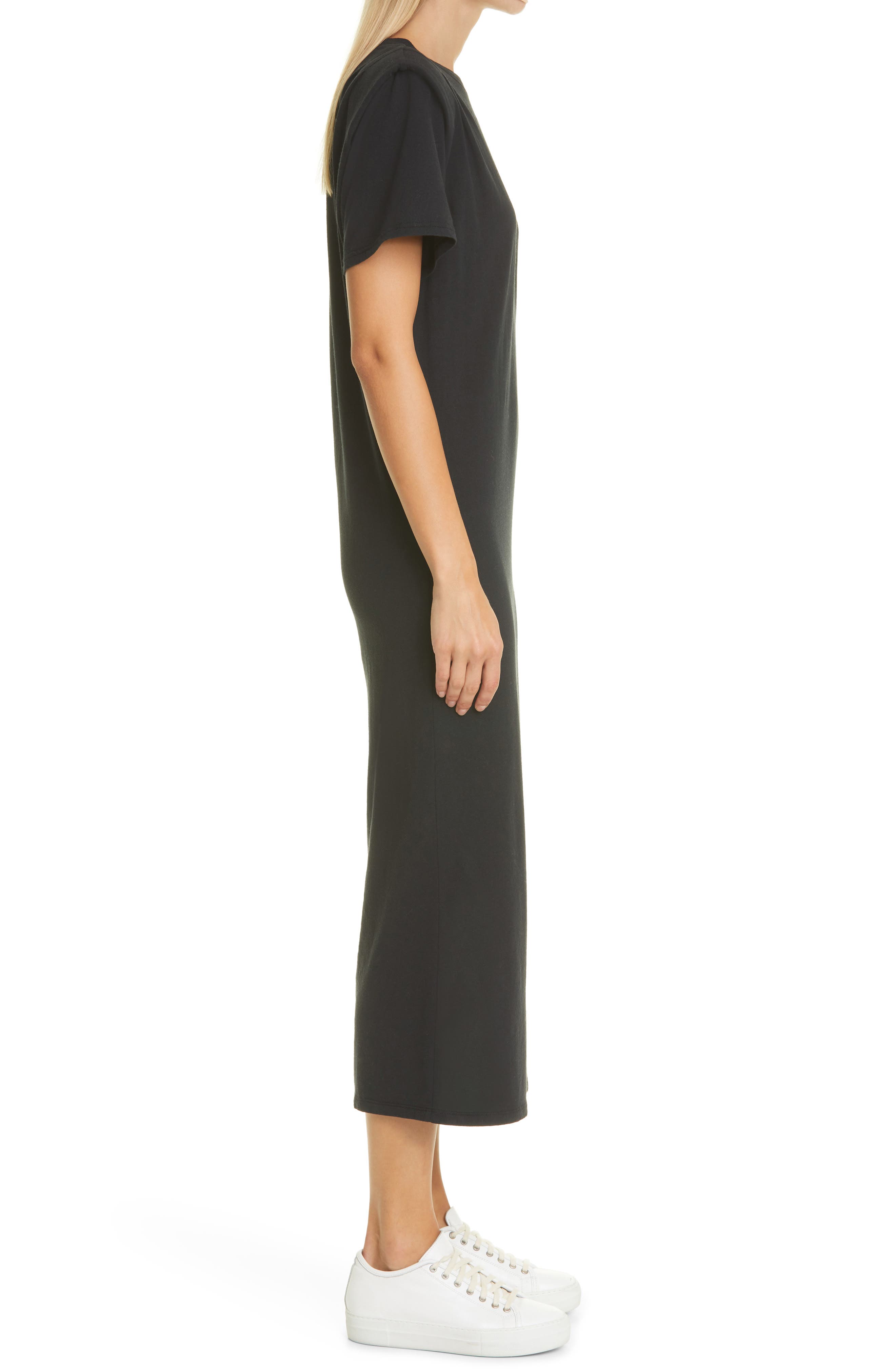 FRAME Padded Shoulder Cotton Dress 
