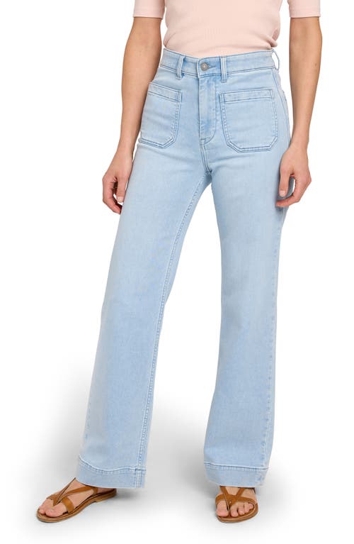 Stretch Terry Wide Leg Pants in Clearlake Wash