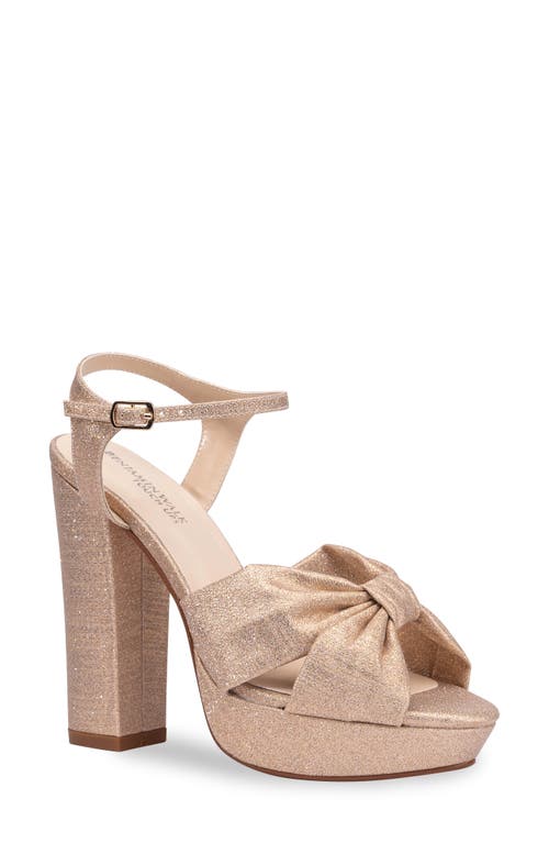 Shop Touch Ups Sailor Ankle Strap Platform Sandal In Champagne