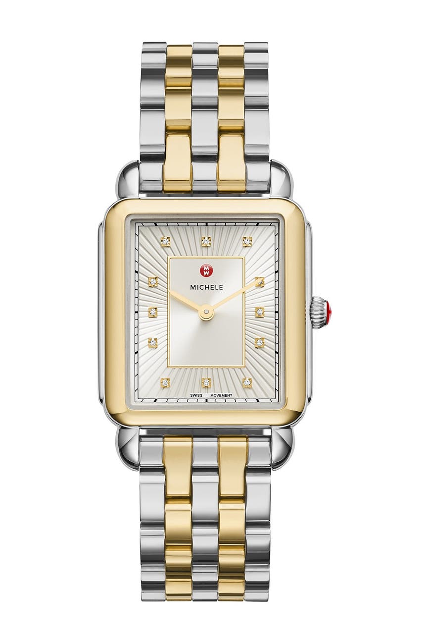 Michele Women's Deco II Diamond Bracelet Watch, 32mm 0.05 ctw