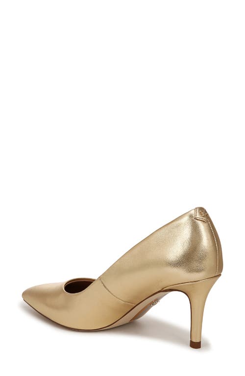 Shop Sam Edelman Vienna Pointed Toe Pump In Amber Gold