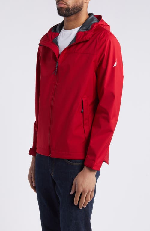 Shop Nautica Lightweight Water Resistant Jacket In Red