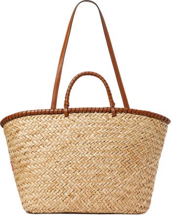 Ella Straw Basket Micro Tote Bag: Women's Handbags, Crossbody Bags
