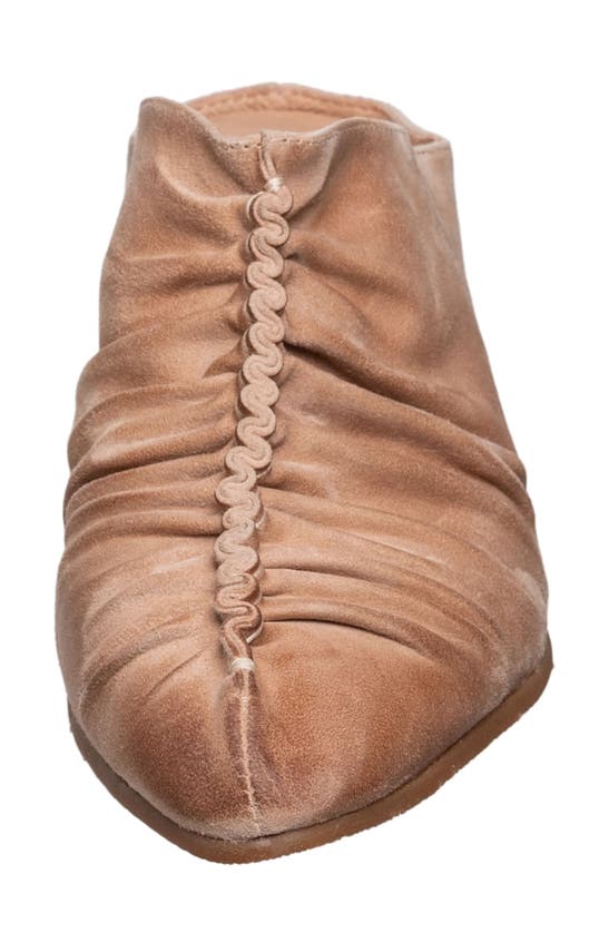 Antelope Liselle Ruched Mule In Peach Suede