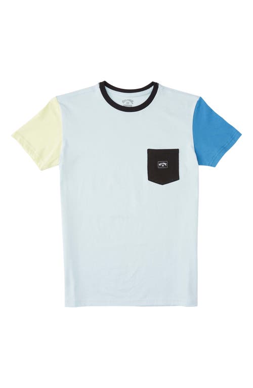 Billabong Kids' Apex Colorblock Pocket T-Shirt in Coastal