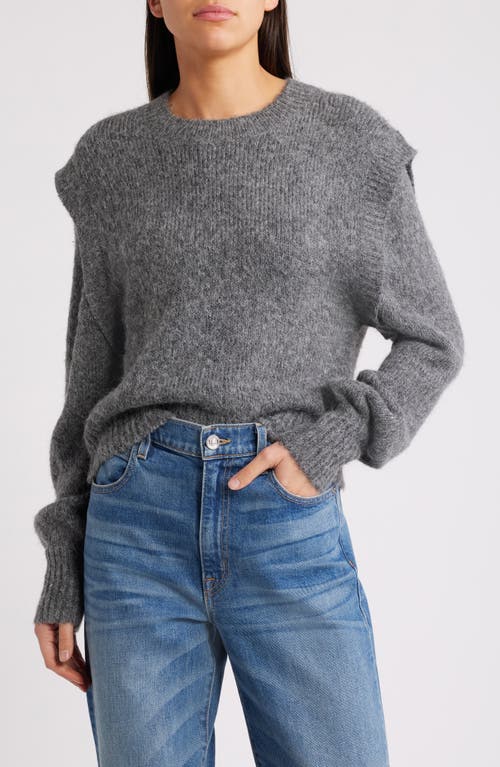 Shop Treasure & Bond Shoulder Detail Crewneck Sweater In Grey Dark Heather