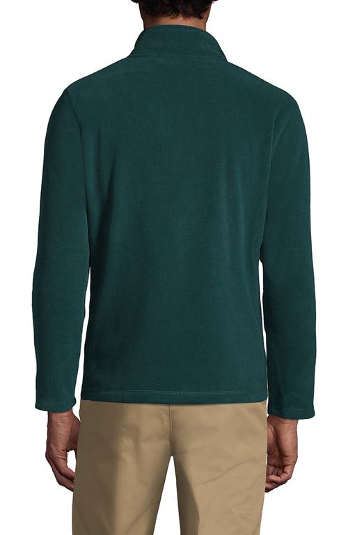 Shop Lands' End Full-zip Mid-weight Fleece Jacket In Evergreen