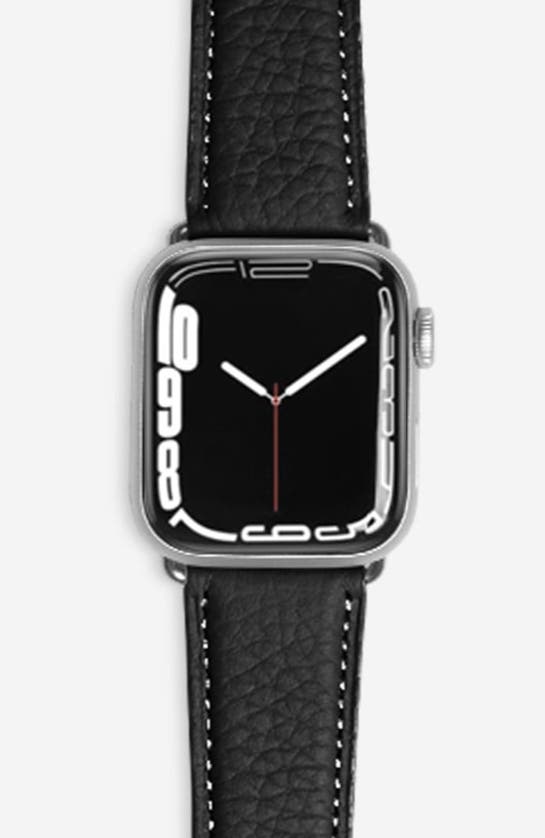 Maison De Sabre Apple Watch Band In Black Caviar