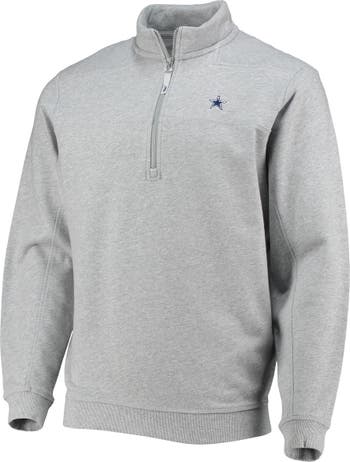 Men's Vineyard Vines Heather Gray Dallas Cowboys Shep Shirt Quarter-Zip Sweatshirt Size: Large