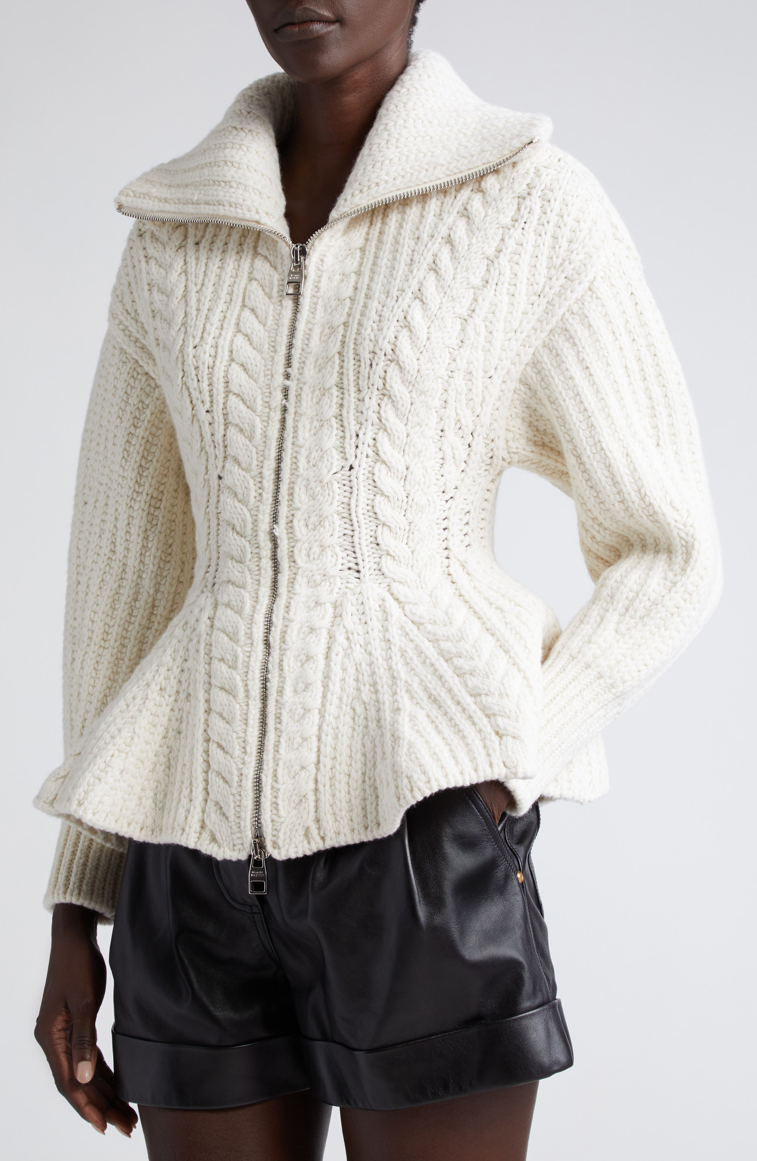 Altuzarra Vido peplum-waist Jumper | Neutrals | FARFETCH