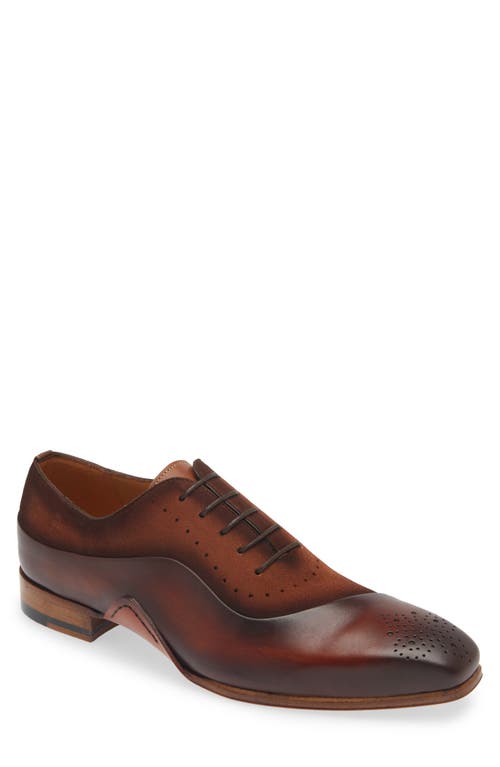 Affari Cap Toe Wholecut Shoe in Cognac Rust/Sport