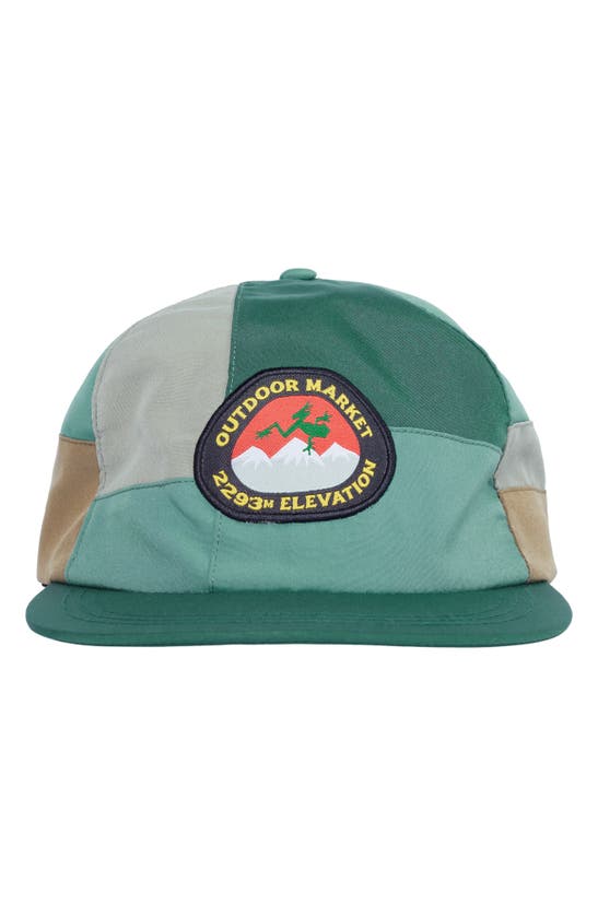 Market Gorp Patchwork 6 Panel Tech Hat Hat Green Size Onesize Textile Fibers