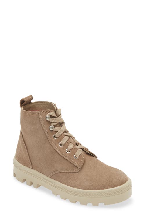 Naot Canoe Lug Boot in Almond Suede 