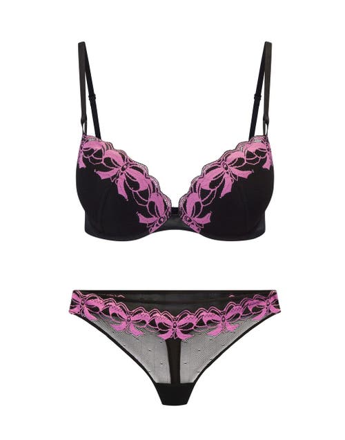 Adore Me Audrina Push Up Plunge Bra In Black