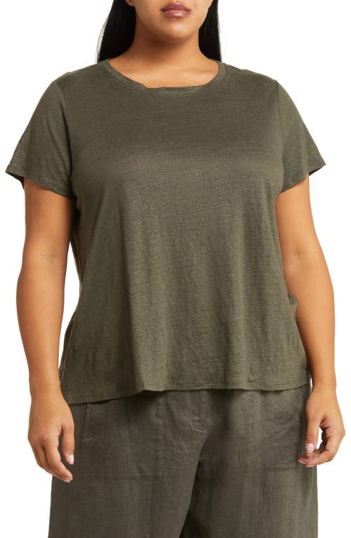Eileen Fisher Organic Linen Crewneck T-Shirt at Nordstrom,