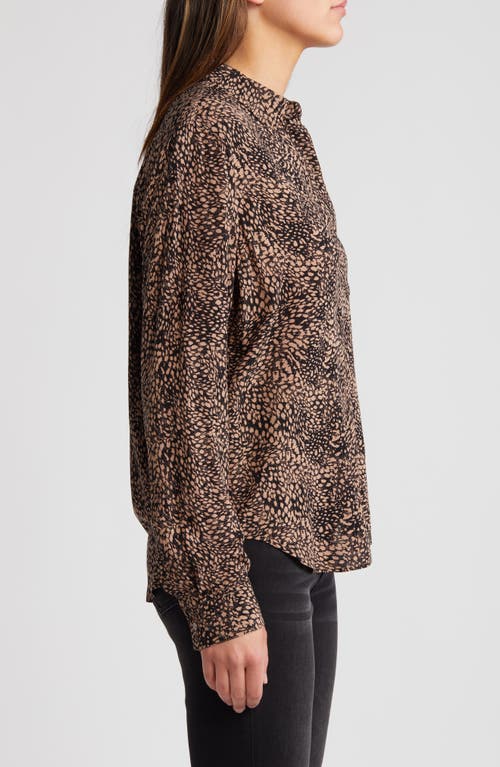 Shop Rails Josephine Animal Print Button-up Shirt In Desert Lynx