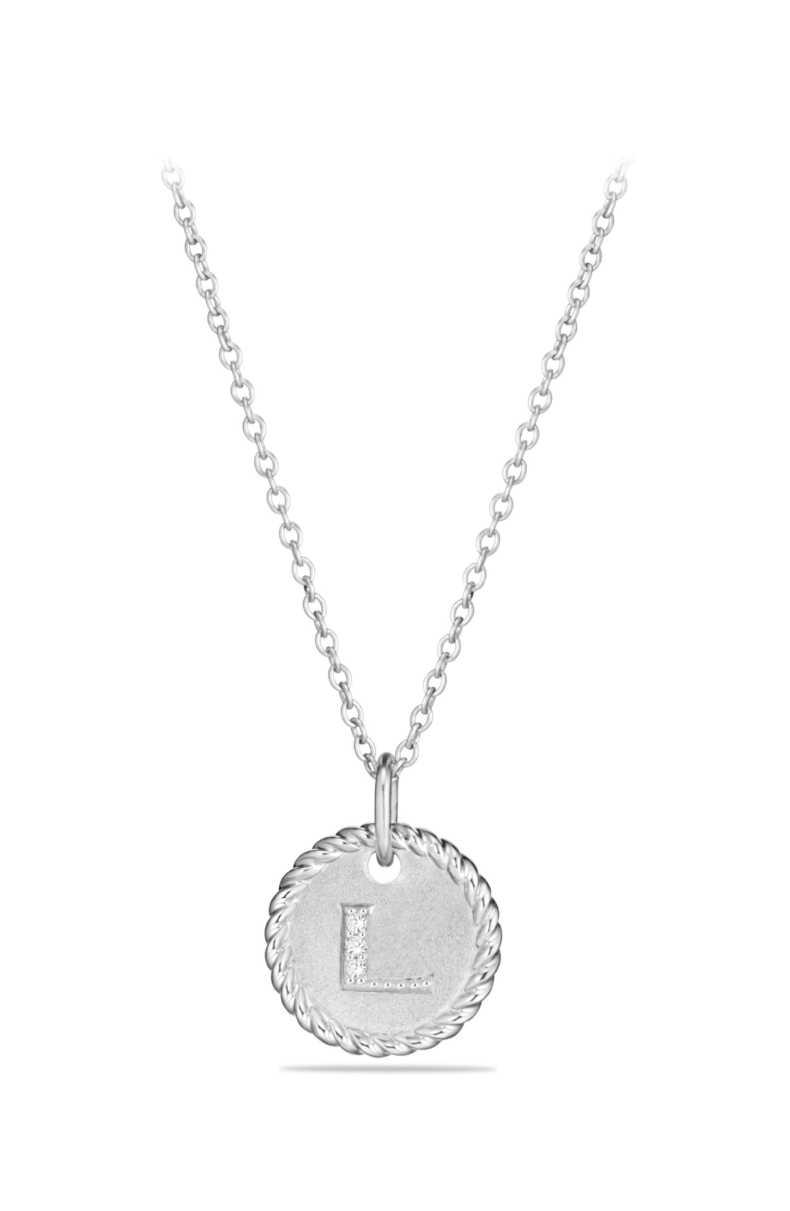 david yurman diamond letter necklace