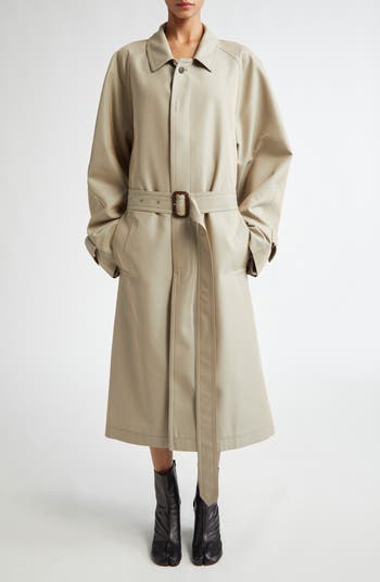 Maison Margiela Belted Cotton Blend Trench Coat | Nordstrom