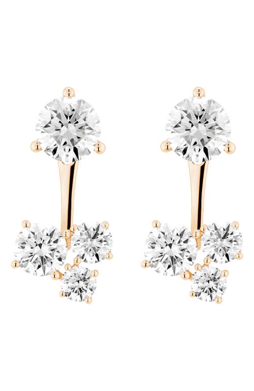 LIGHTBOX Round Lab-Created Diamond Cluster Ear Jackets in 14K Yellow Gold at Nordstrom