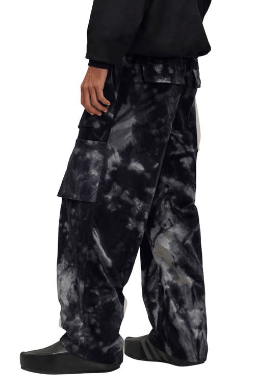 Shop Y-3 Tie Dye Ripstop Cargo Pants In Black