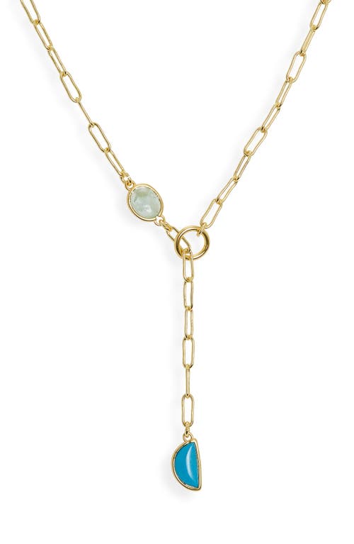 Madewell Stone Collection Green Apophyllite & Reconstituted Turquoise Necklace in Turquoise Multi at Nordstrom