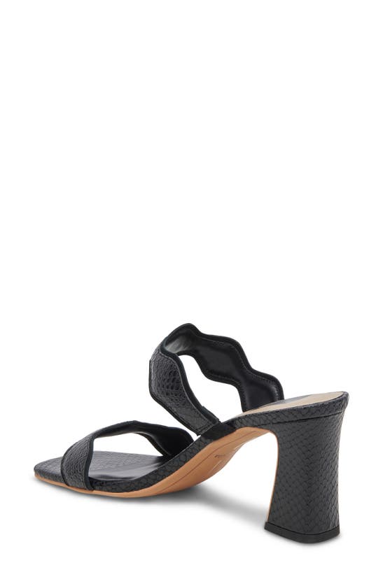 Shop Dolce Vita Ilva Slide Sandal In Onyx Embossed Leather