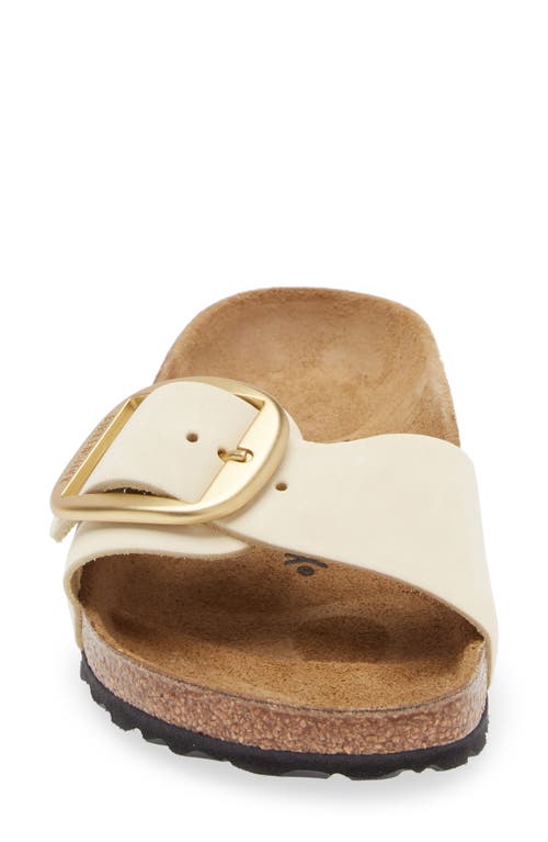 Birkenstock Madrid Big Buckle Slide Sandal In Beige