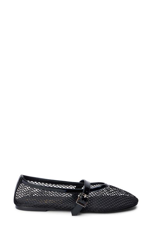 Coconuts By Matisse Nolita Black Mesh Buckle Ballet Flats In Black