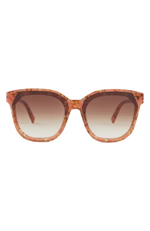 DIFF Gia 62mm Gradient Oversize Square Sunglasses in Beige Coral Tort