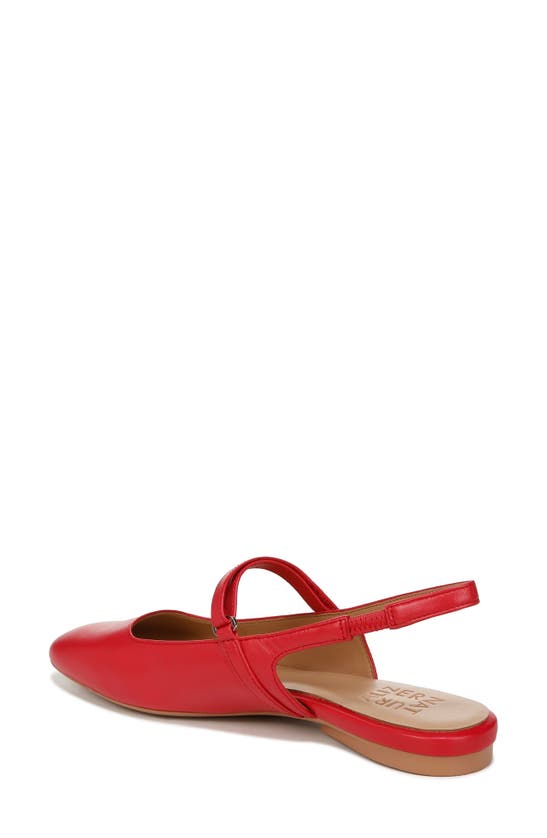 Naturalizer Connie Slingback Mary Jane Flat In Crantini Red Leather