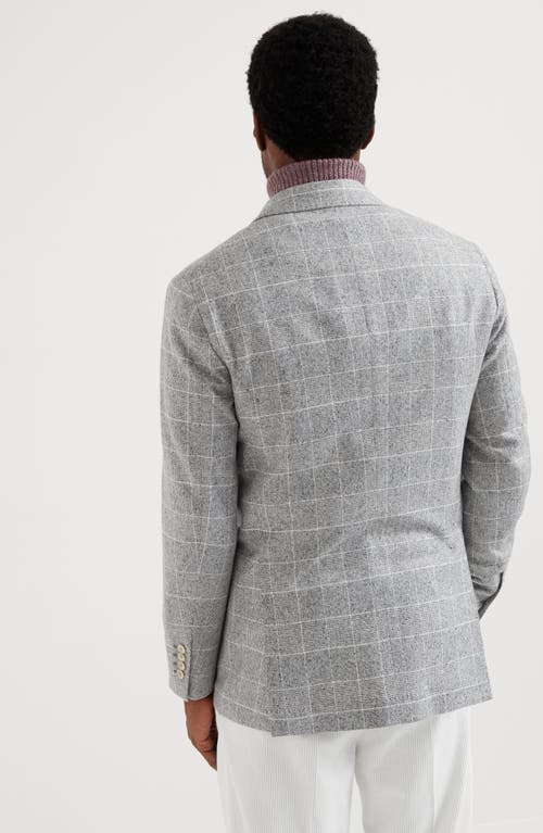 Shop Brunello Cucinelli Uconstructed Blazer In Pearl Grey