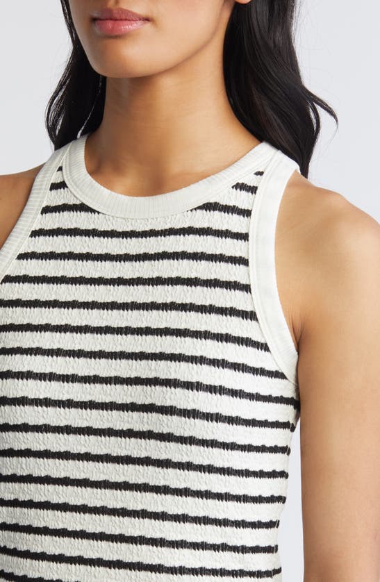 Loveappella Stripe Tank In Black/ Nat