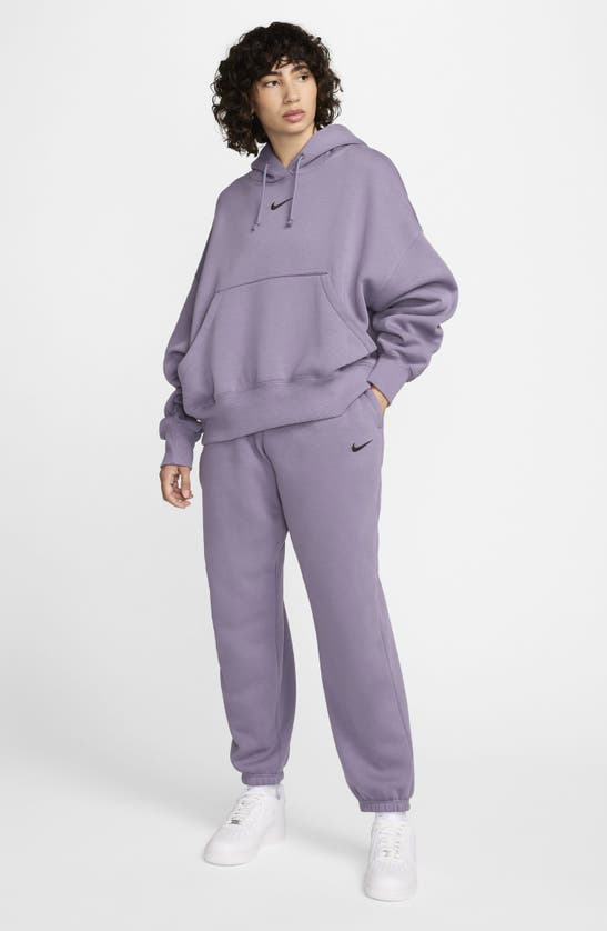 Shop Nike Sportswear Phoenix Fleece Pullover Hoodie In Daybreak/ Black