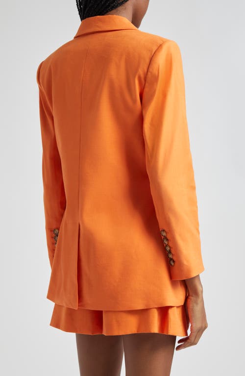 Shop Veronica Beard Bexley Linen Blend Dickey Jacket In Orange