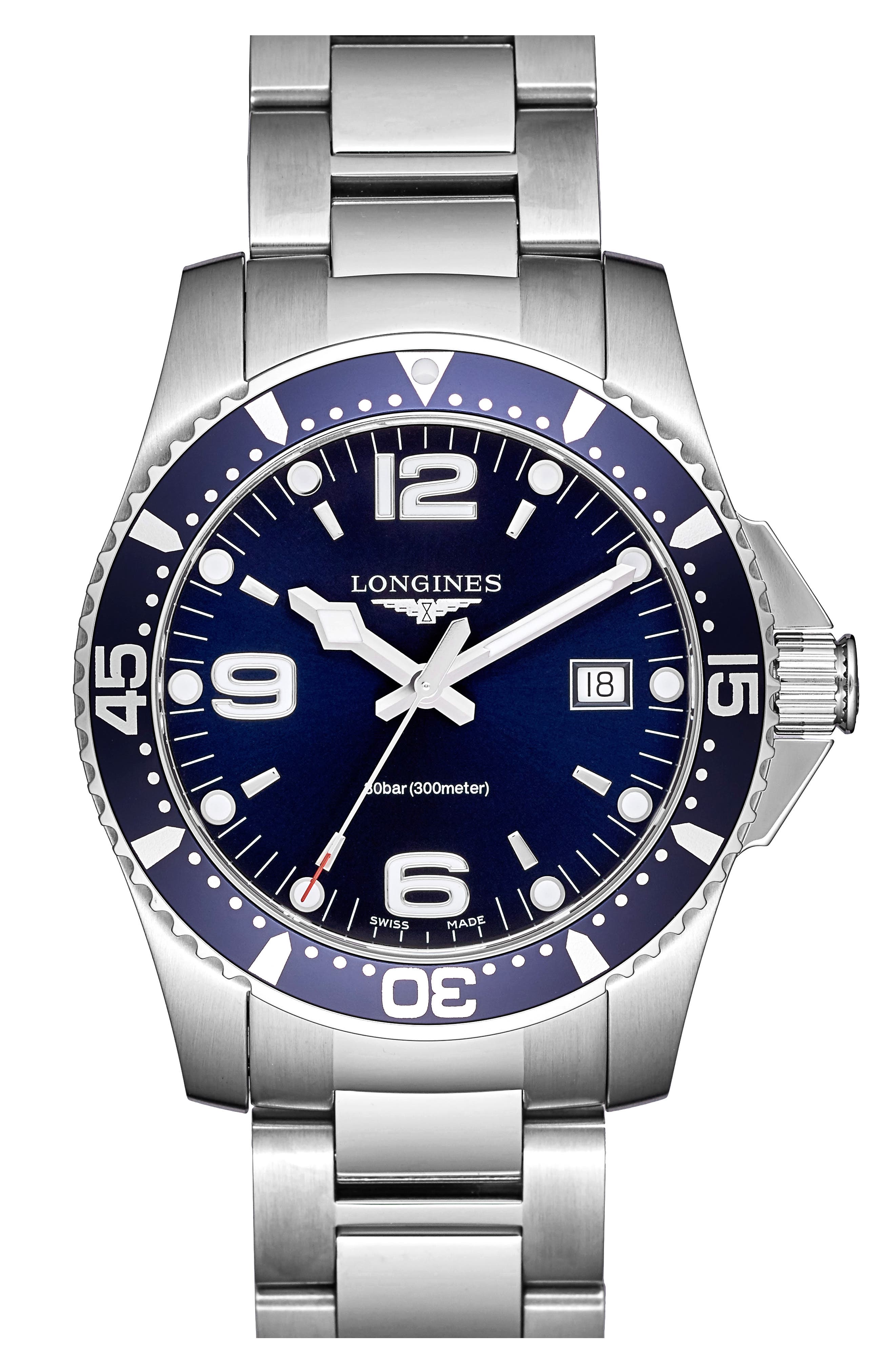 Longines HydroConquest Bracelet Watch, 41mm | Nordstrom