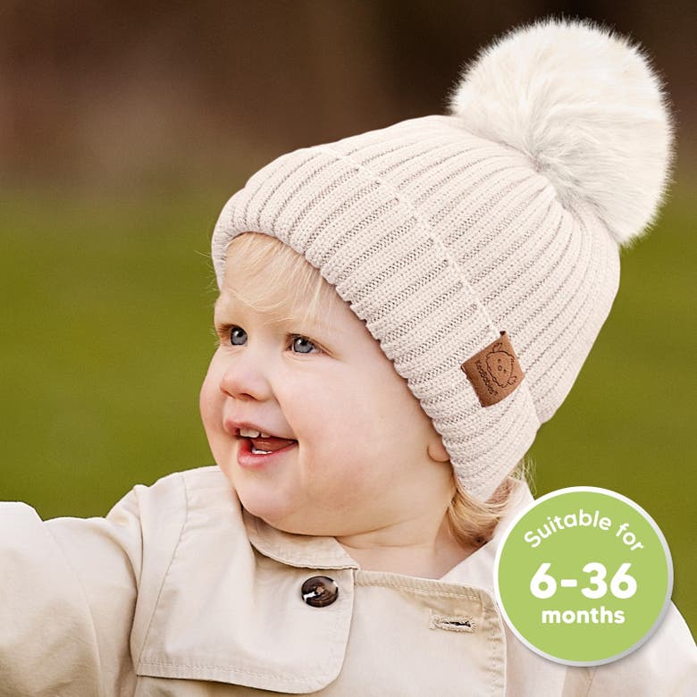 Keababies 2-pack Pom Knitted Beanie In Rust